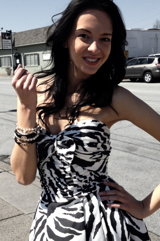 Arm Candy: Amrita Singh Bracelt & Zebra Print Dress | Stylebug